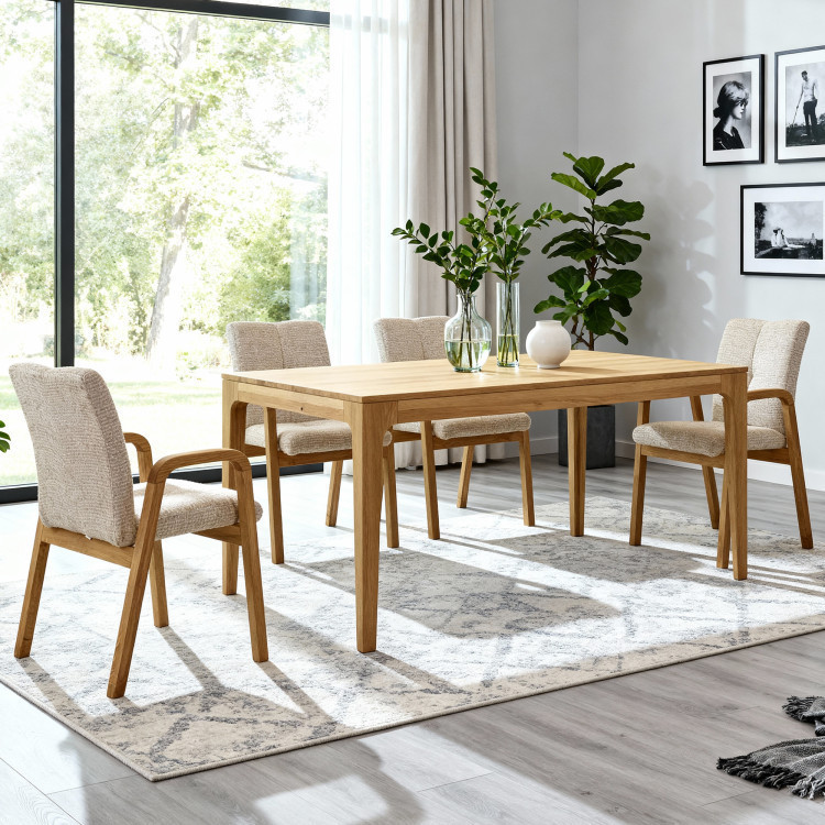 Rozklappbarer Esstisch Lukas 180x90 und Stuhl Ori