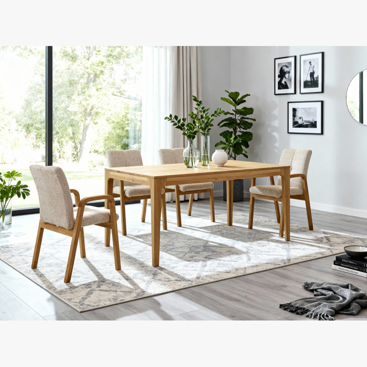 Rozklappbarer Esstisch Lukas 180x90 und Stuhl Ori