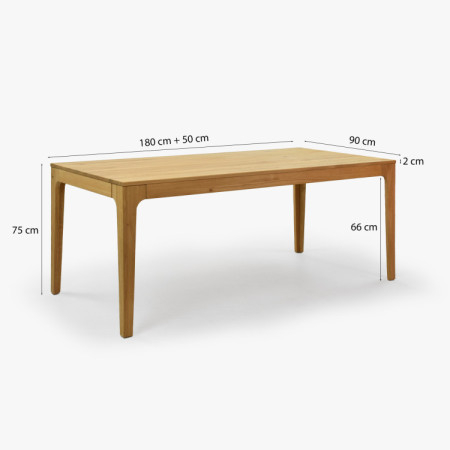 Rozklappbarer Esstisch Lukas 180x90 und Stuhl Ori