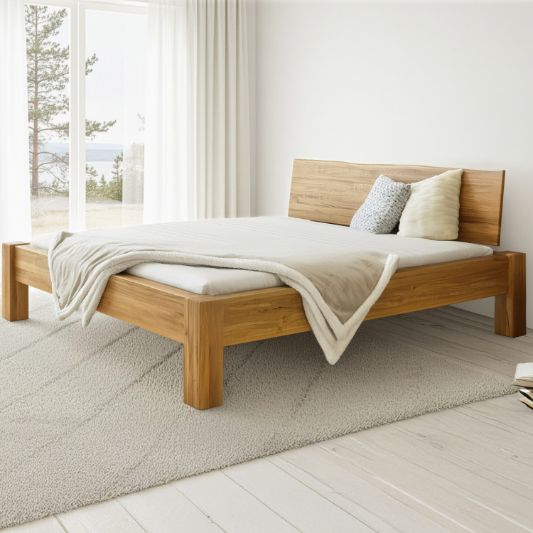 Man­del­bett aus massiver Eiche, Dunaj 180 x 200 cm