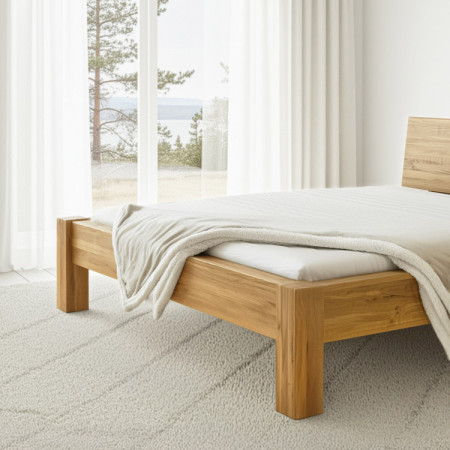 Man­del­bett aus massiver Eiche, Dunaj 180 x 200 cm