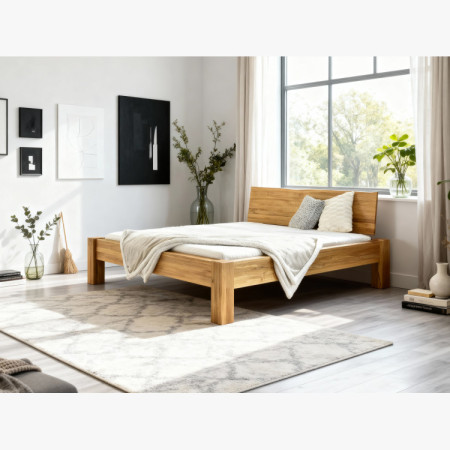 Man­del­bett aus massiver Eiche, Dunaj 180 x 200 cm