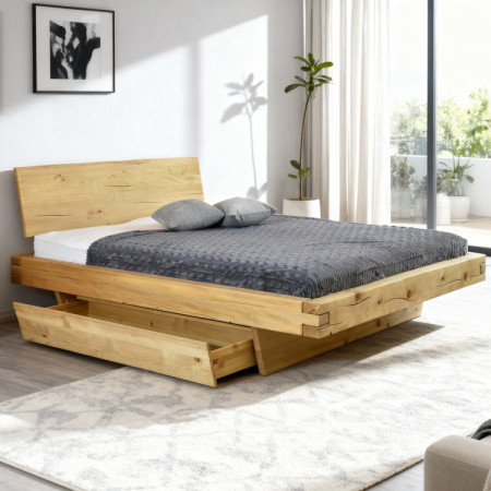 Masivholzbett Matúš 180x200 cm aus Fichte für 2 Personen