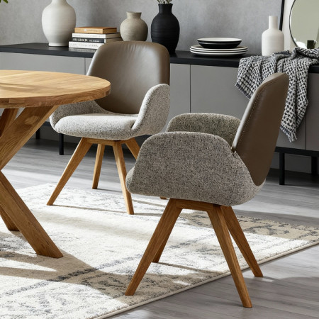 Holztisch rund mit gekreuzten Beinen Ø100 cm