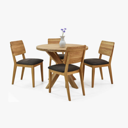 Holztisch rund mit gekreuzten Beinen Ø100 cm