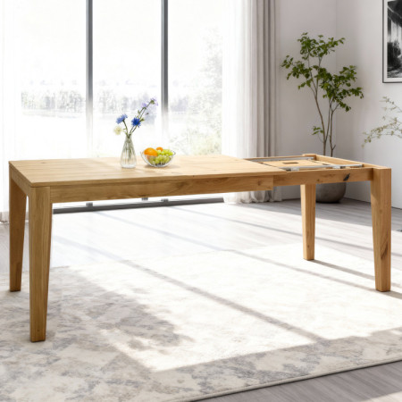 Massivholz Ausziehbarer Eiche Tisch 160 - 210 cm