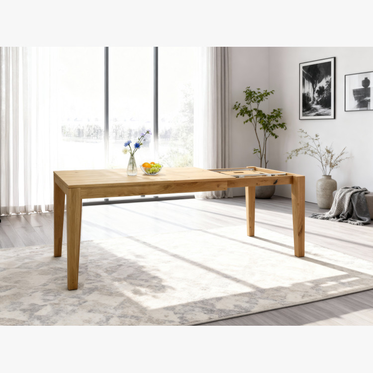 Massivholz Ausziehbarer Eiche Tisch 160 - 210 cm