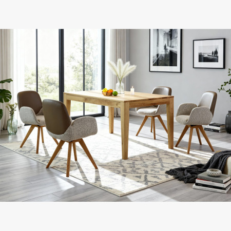 Massivholz Ausziehbarer Eiche Tisch 160 - 210 cm