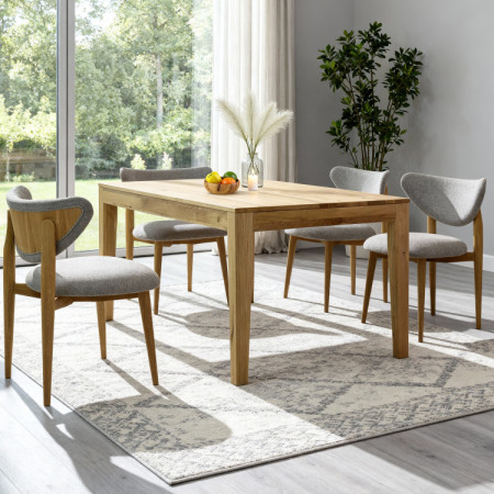 Massivholz Ausziehbarer Eiche Tisch 160 - 210 cm