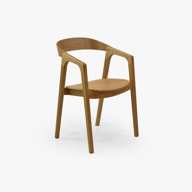 Jídelní set Eichenholz Tisch Robi 160 x 90 und Designstühle Brando