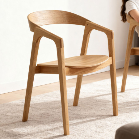 Jídelní set Eichenholz Tisch Robi 160 x 90 und Designstühle Brando