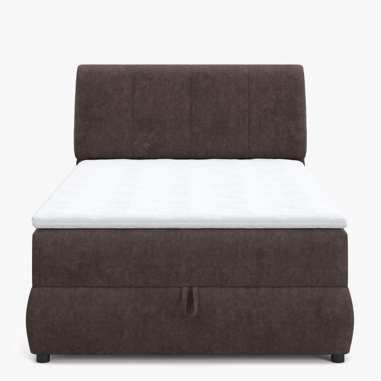 Kontinentales Bett mit Stauraum 120 x 200 cm - Braun