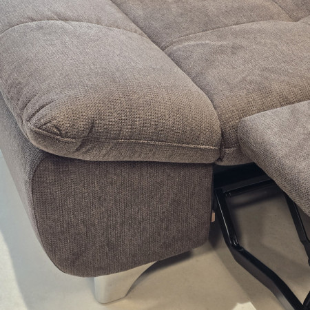 R Eckcouch mit Schlaffunktion Farbe Braun, Eck rechts