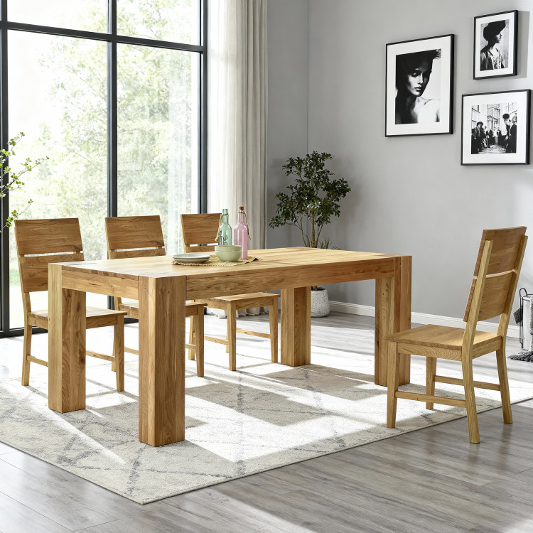 Eichentisch Massivholz Eiche, George 180 x 100 cm