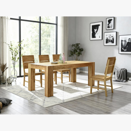 Eichentisch Massivholz Eiche, George 180 x 100 cm