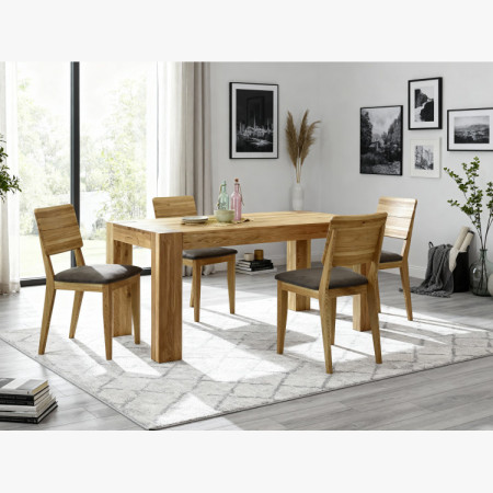 Eichentisch Massivholz Eiche, George 180 x 100 cm