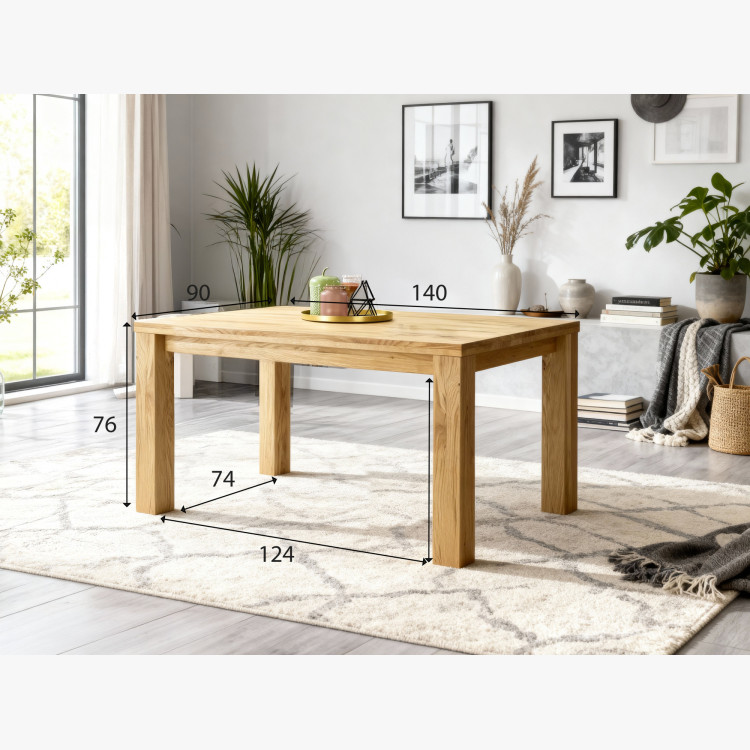 Massiver Esstisch Eiche, Bratislava 140 x 90 cm