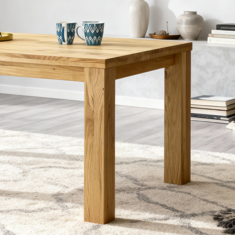 Eiche Tisch 180 x 90 cm und 4 Holzstühle