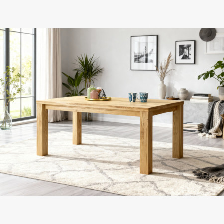 Eiche Tisch 180 x 90 cm und 4 Holzstühle