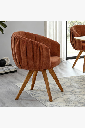 Dubusessel mit Armlehnen drehbar orange 2