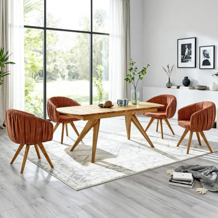 Dubusessel mit Armlehnen drehbar orange