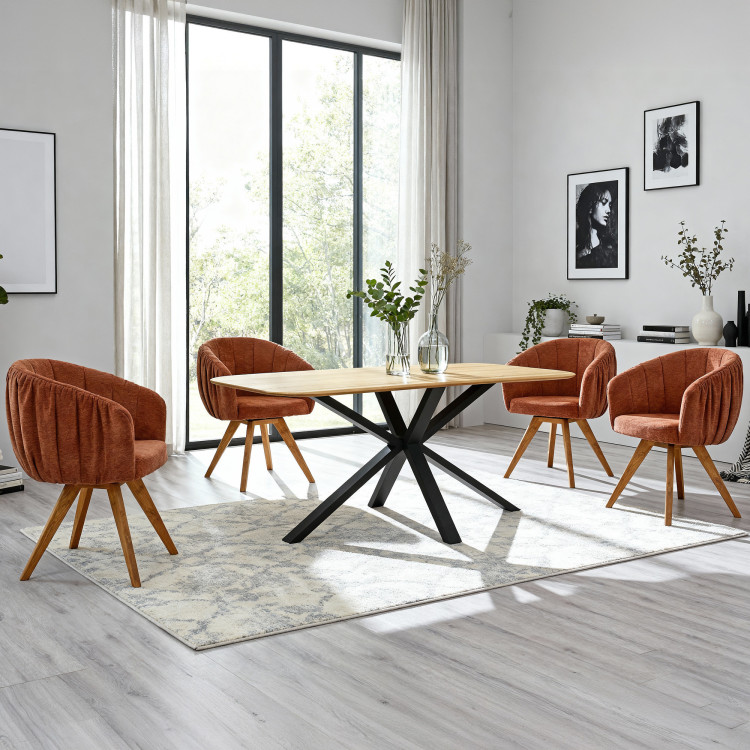 Dubusessel mit Armlehnen drehbar orange