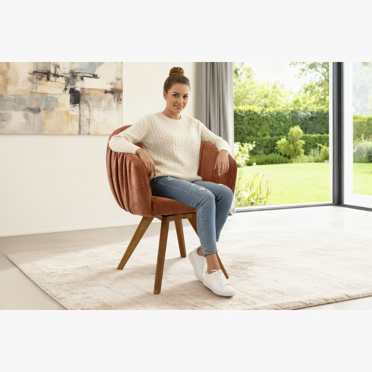 Dubusessel mit Armlehnen drehbar orange