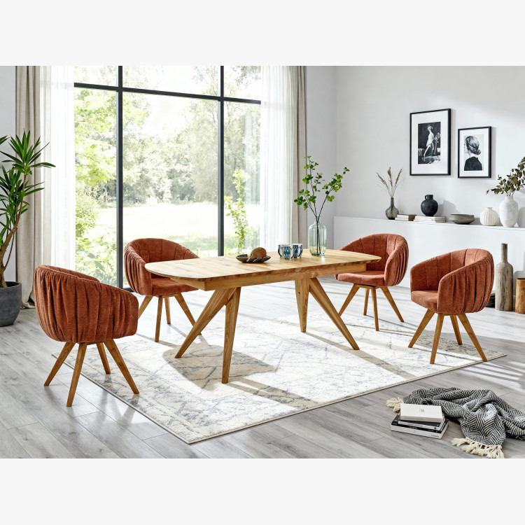 Dubusessel mit Armlehnen drehbar orange