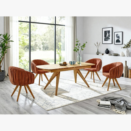 Dubusessel mit Armlehnen drehbar orange