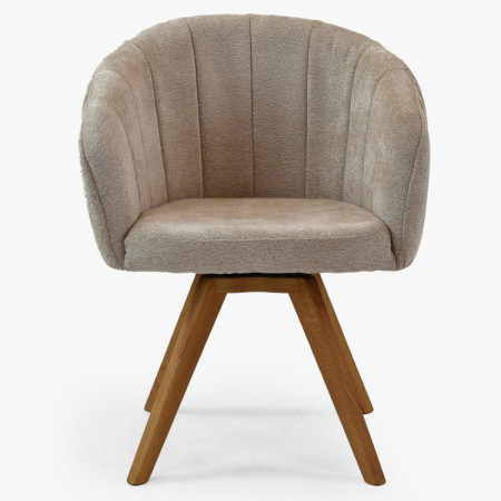 Eichen Drehsessel mit Armlehnen grau