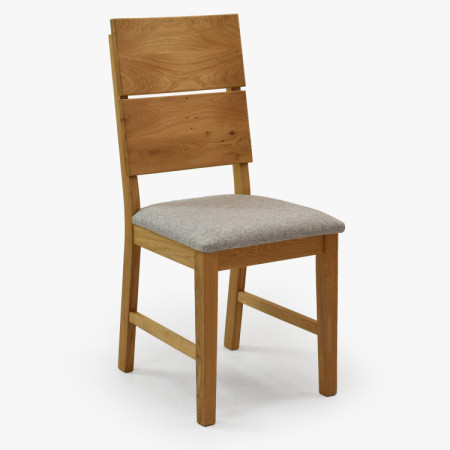 Massiver Esstisch aus Eiche 220×100 cm mit 4 skandinavischen Stühlen