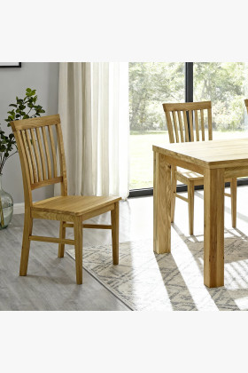 Dubová Essgruppe Tisch 180 x 90 cm und 4 massive Stühle 2