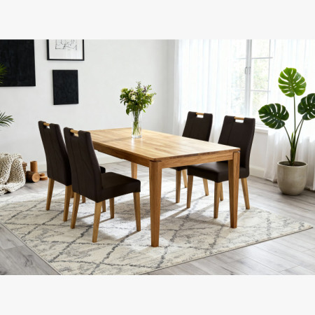 Esstisch aus massiver Eiche ausziehbar, Houston 160-210 x 90 cm