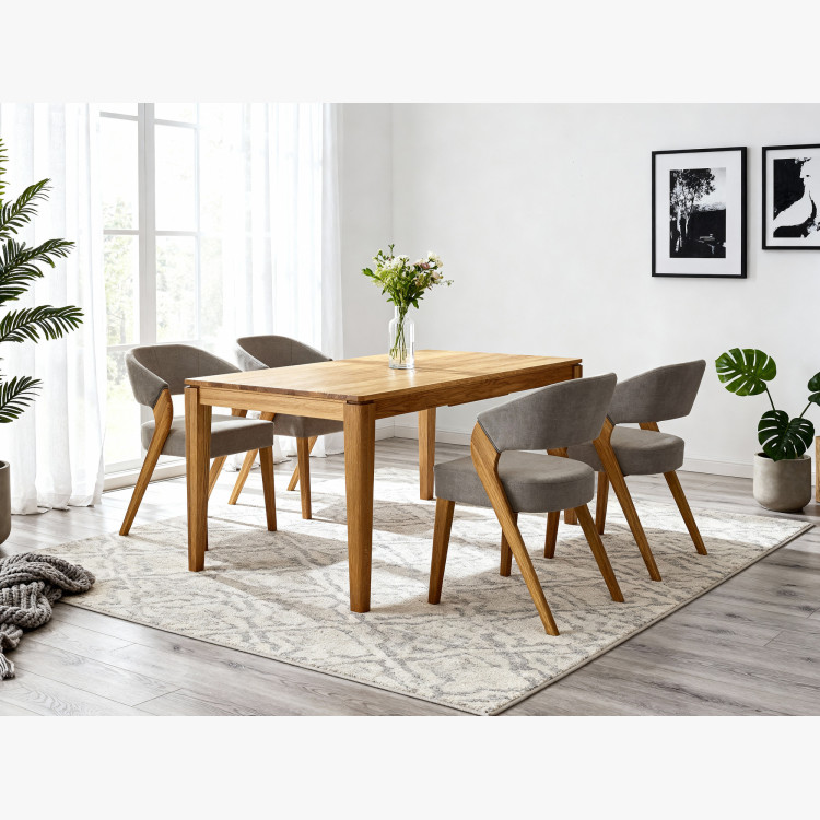 Esstisch aus massiver Eiche ausziehbar, Houston 160-210 x 90 cm