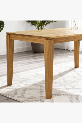 Ausziehbarer Esstisch aus Massivholz Eiche, Houston 140-190 x 90 cm 2