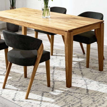 Ausziehbarer Esstisch aus Massivholz Eiche, Houston 140-190 x 90 cm