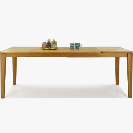 Ausziehbarer Esstisch aus Massivholz Eiche, Houston 140-190 x 90 cm