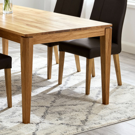 Ausziehbarer Esstisch aus Massivholz Eiche, Houston 140-190 x 90 cm