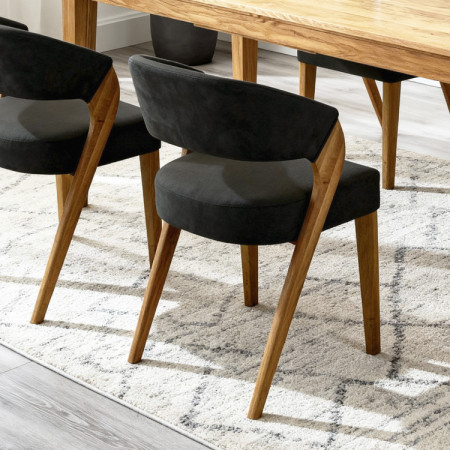 Ausziehbarer Esstisch aus Massivholz Eiche, Houston 140-190 x 90 cm