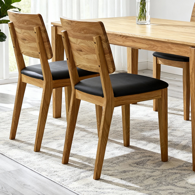 Ausziehbarer Esstisch aus Massivholz Eiche, Houston 140-190 x 90 cm