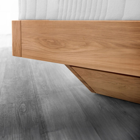 Eiche-Bett mit Stauraum 160 x 200 cm