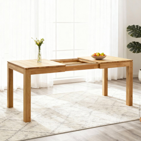 Massiver ausziehbarer Tisch 120 x 80 cm, + 50 cm