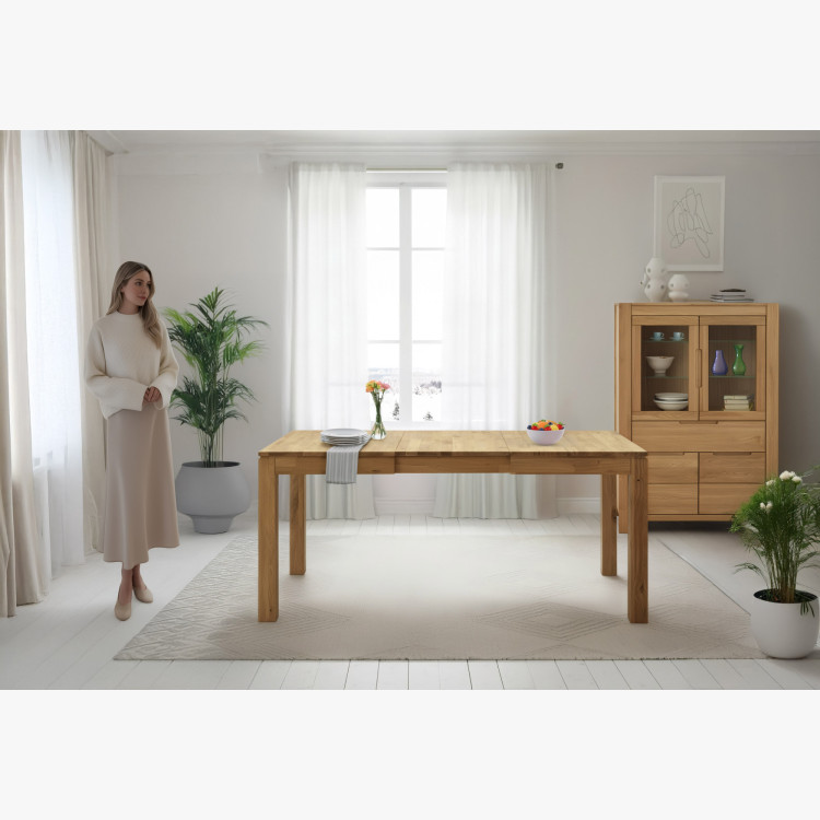 Massiver ausziehbarer Tisch 120 x 80 cm, + 50 cm