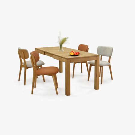 Massiver ausziehbarer Tisch 120 x 80 cm, + 50 cm