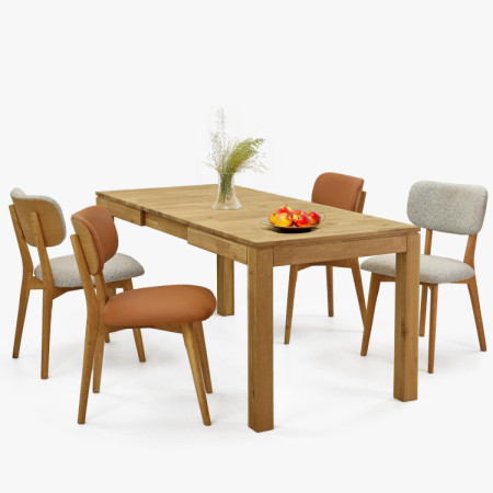 Massiver ausziehbarer Tisch 120 x 80 cm, + 50 cm