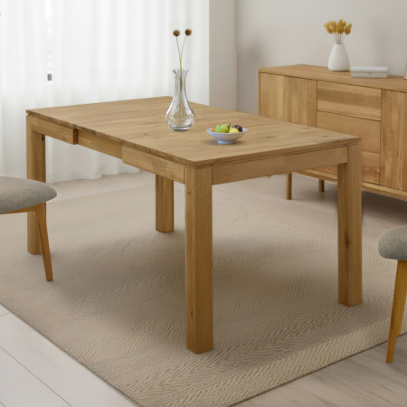 Massiver ausziehbarer Tisch 120 x 80 cm, + 50 cm