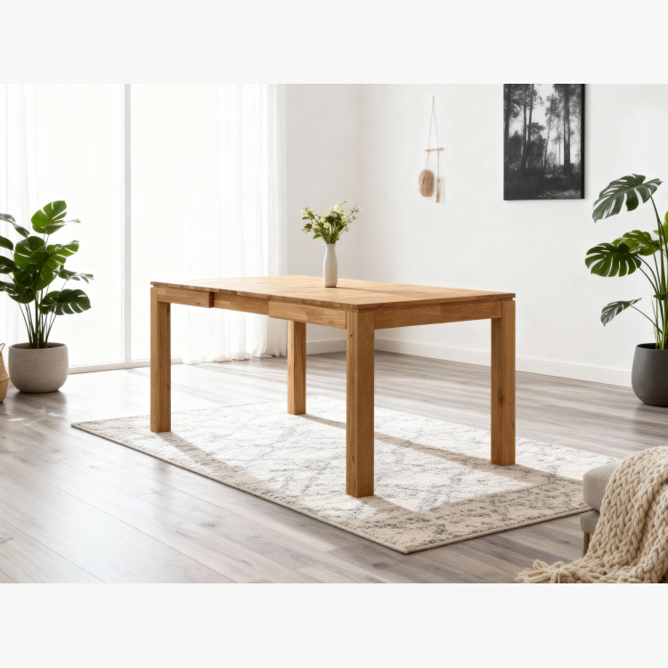 Massiver ausziehbarer Tisch 120 x 80 cm, + 50 cm