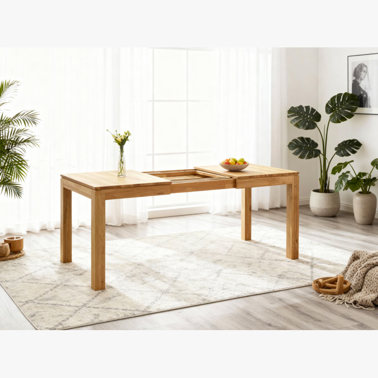 Massiver ausziehbarer Tisch 120 x 80 cm, + 50 cm