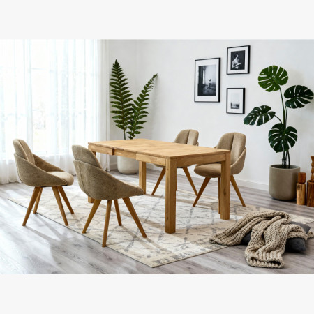 Massiver ausziehbarer Tisch 120 x 80 cm, + 50 cm