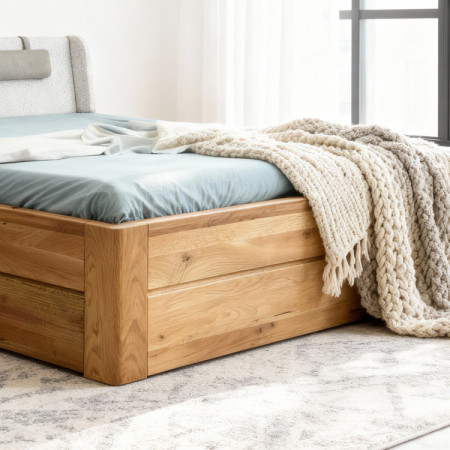 Holzbett aus Massivholz mit Stauraum, Madona 180 x 200 cm